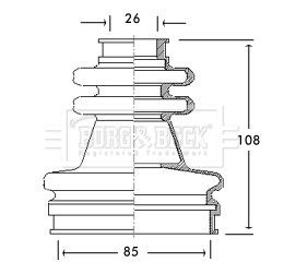 BORG & BECK Paljekumisarja, vetoakseli BCB2718